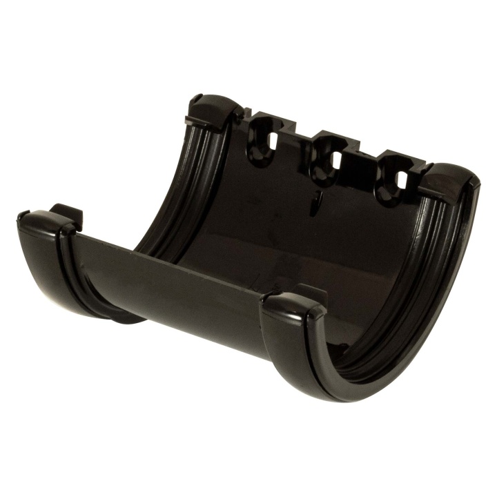 FloPlast Black 112mm Half Round Gutter Union Bracket Selco