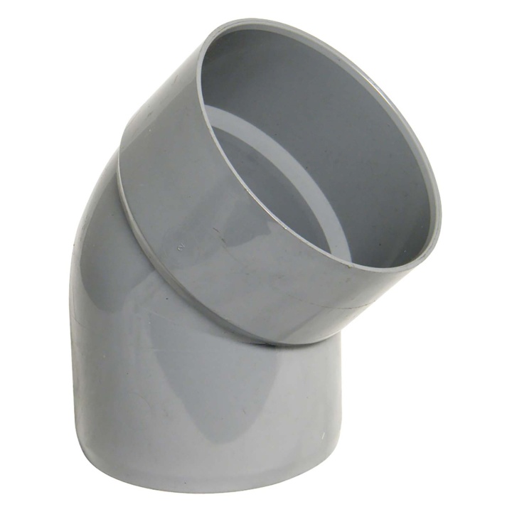 FloPlast Grey 110mm Soil 135 Double Solvent Socket Bend Selco