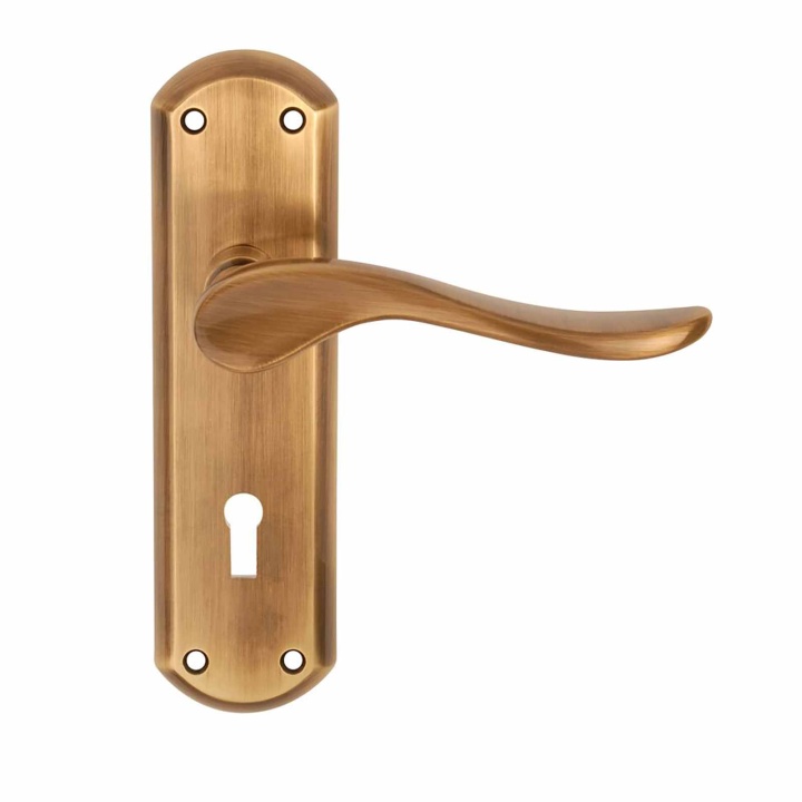 Sigma Lock Door Handles Antique Brass Premier Selco