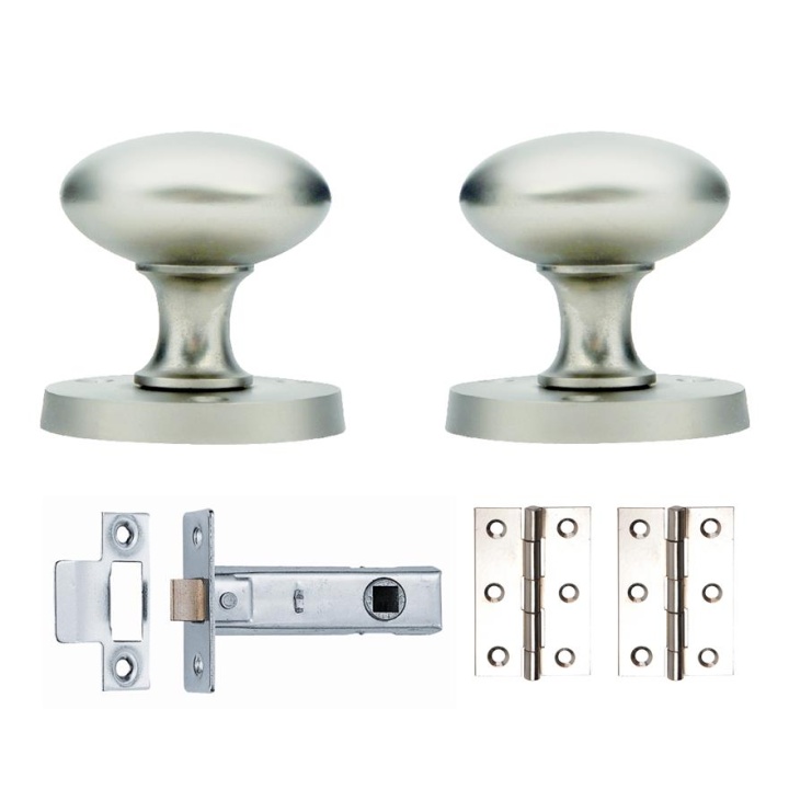 Victorian Mortice Knob Pack Satin Chrome Selco