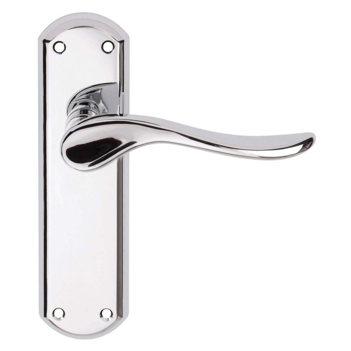 Sigma Door Handle On Backplate Polished Chrome Selco