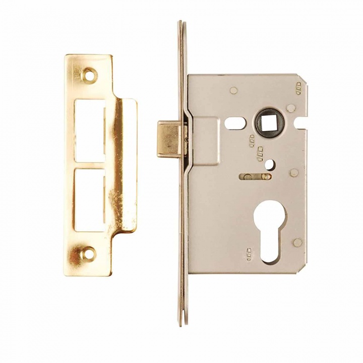 Dale Euro Mortice Sash Lock Brass Plated 76mm Selco