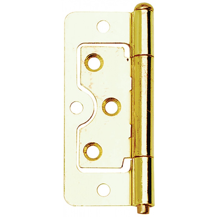 Flush Hinges Brass Plated 75mm Pack 2 Selco