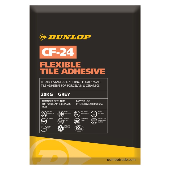 Dunlop CF-24 Flexible Tile Adhesive 20kg