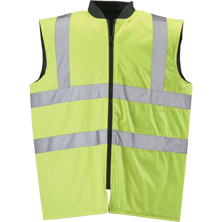 Blackrock Hi Vis Body Warmer Yellow Reversible Padded Gilet