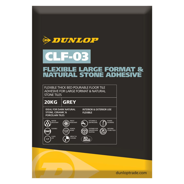 Dunlop CLF-03 Flexible Large Format Natural Stone Adhesive 20kg