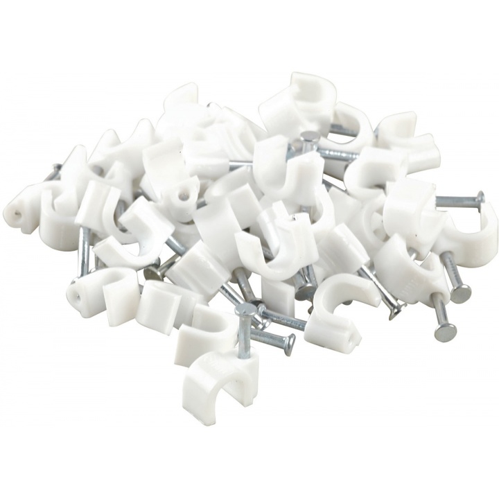 6mm Round Clips White | Selco