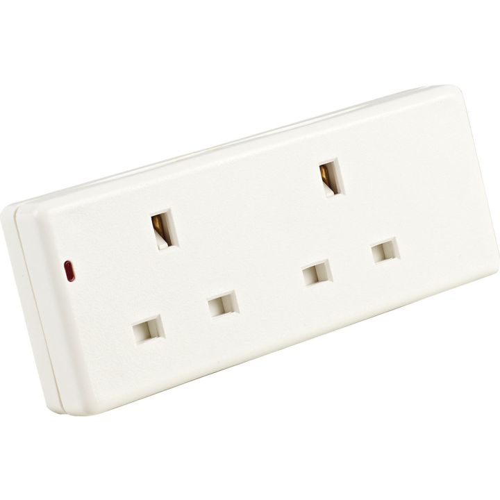 2 Gang 13A Resilient Extension Socket