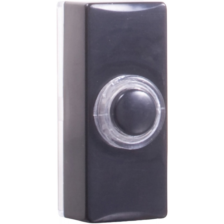 Byron Black Illuminated Bell Push