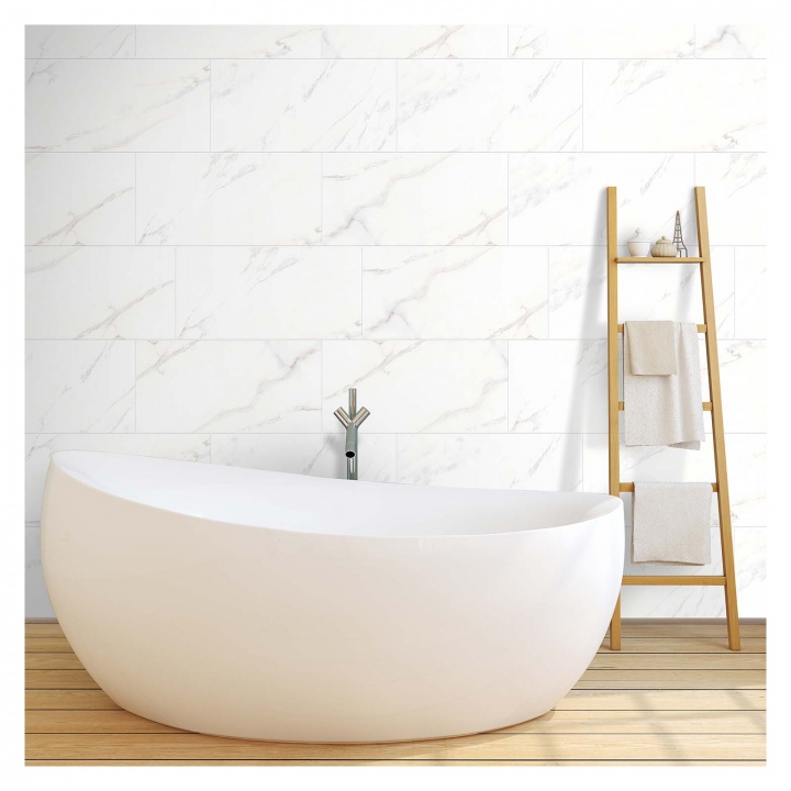 Calacatta White Porcelain Wall & Floor Tile 300 x 600mm | Selco