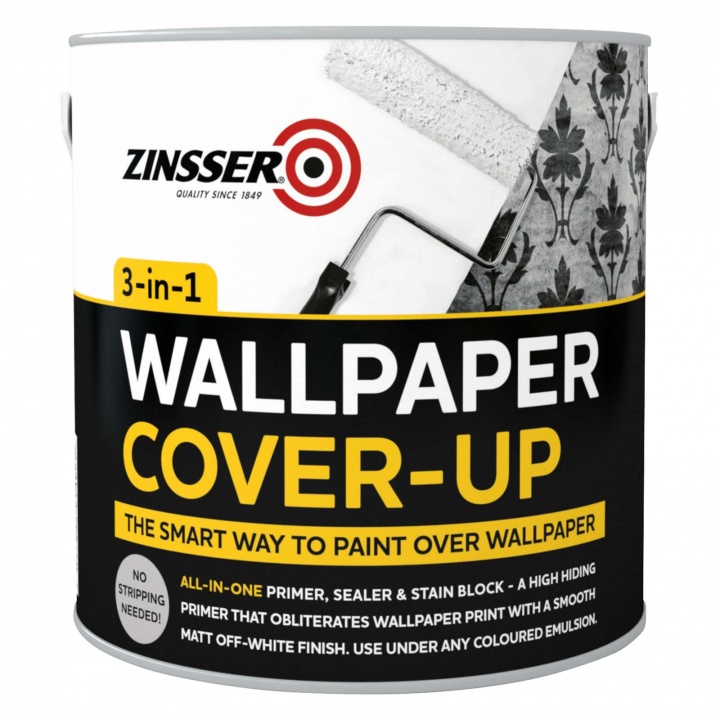 Zinsser 3-in-1 Wallpaper Cover-Up Matt White 2.5ltr | Selco