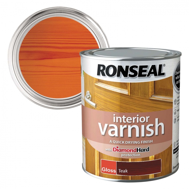 Ronseal Interior Varnish Teak Gloss 750ml | Selco