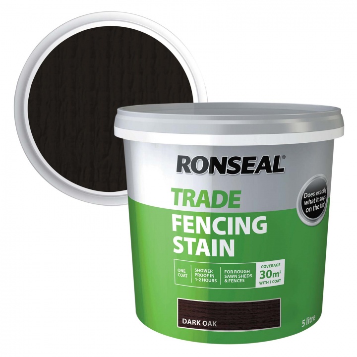 Ronseal Fence Stain Dark Oak 5ltr | Selco