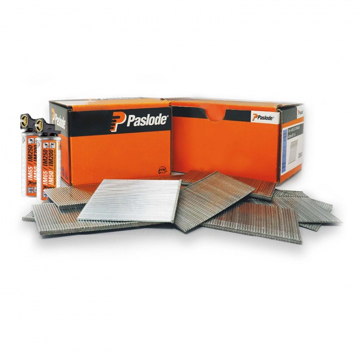 Paslode Brad Fuel Pack 32mm Galv (Pk 2000) & 2 Fuel Cells For IM65