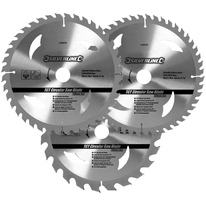 Tct Circular Saw Blades 210mm Pack 3 Selco 1970