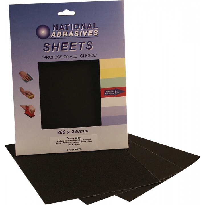 Emery Cloth Sheets Pack 3 | Selco