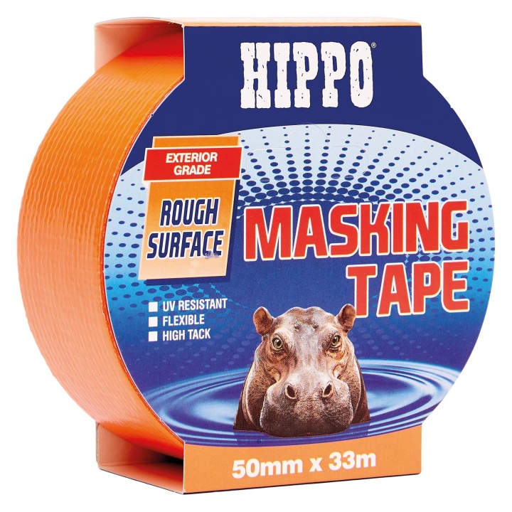 Hippo Rough Surface Exterior Grade Masking Tape 50mm X 33m | Selco