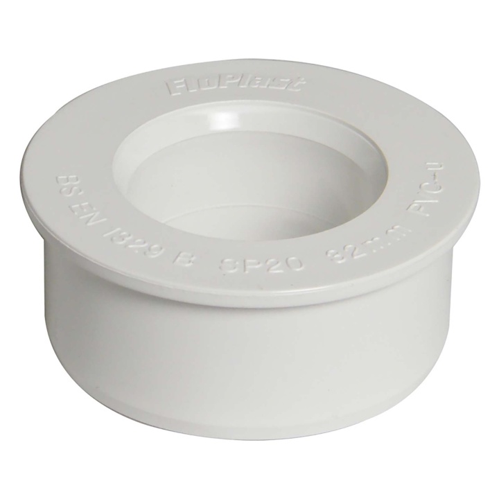 Floplast 40mm White Solvent Weld Boss Adaptor Selco