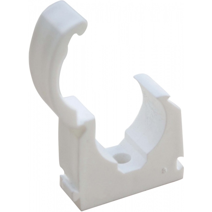 White Hinged Pipe Clip 22mm (PK 10)