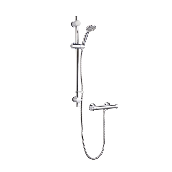 Deva Napoli Thermostatic Bar Shower Mixer with Kit | Mixer Showers ...