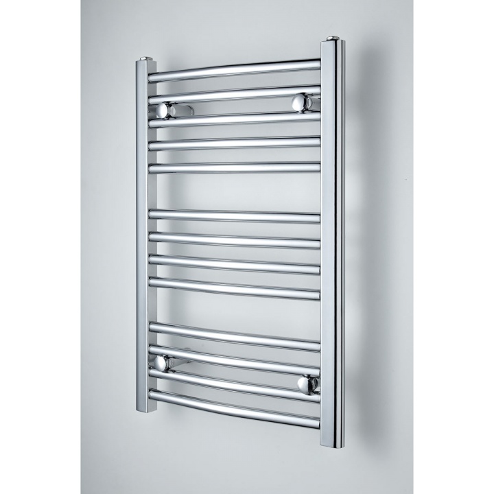 Curved Chrome Heated Towel Rail 700mm x 450mm | Selco