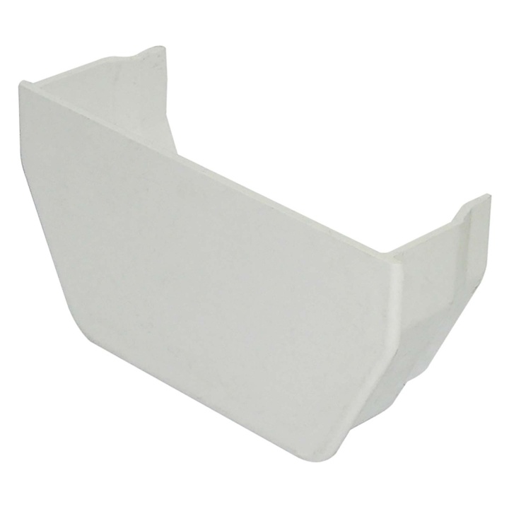 FloPlast White 114mm Square Line Gutter Internal Stop End | Selco