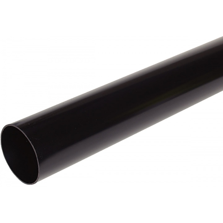 Black Round Downpipe 50mm x 2m | Selco