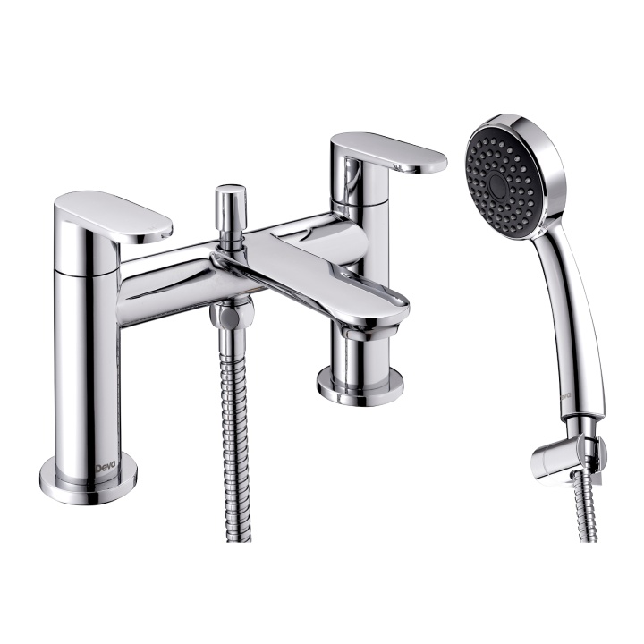 Deva Kiel Bath Shower Mixer Tap with Kit Bath Shower Mixers Selco