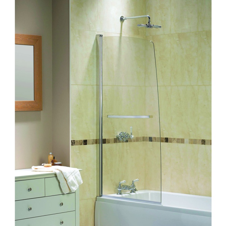 Aqualux Aqua5 Silver Sail Bath Shower Screen Selco