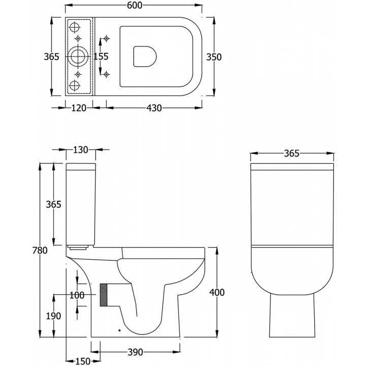 RAK Series 600 Toilet Pack with Soft Close Seat | Selco