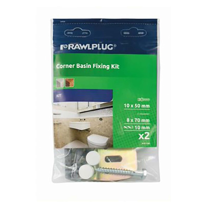 Rawlplug Corner Basin Fixing Kit | Selco