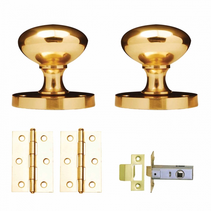 Victorian Knob Door Pack Polished Brass