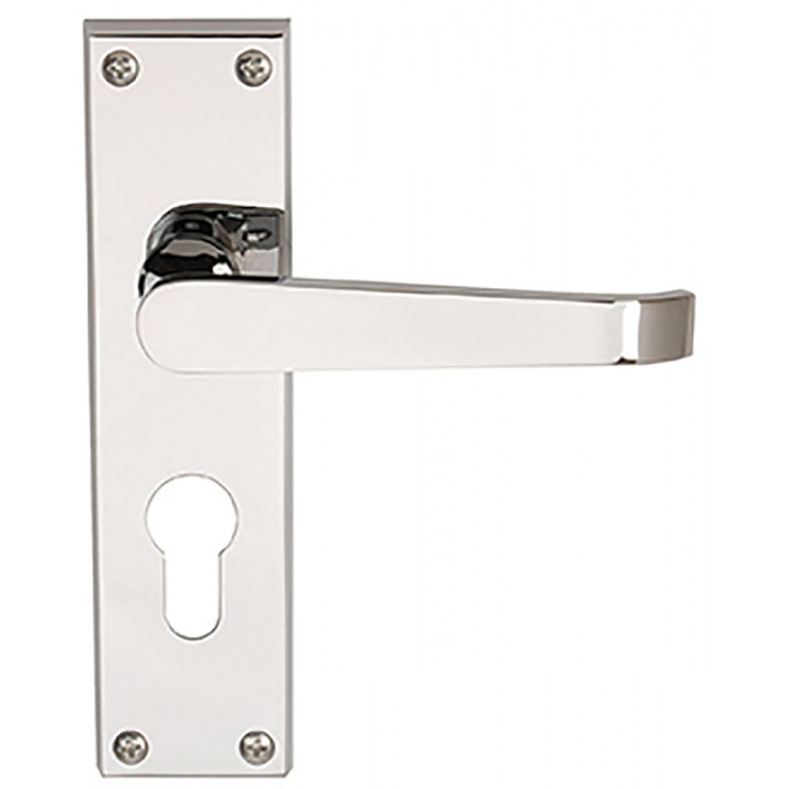 Premier Victorian Euro Door Handles Polished Chrome | Selco