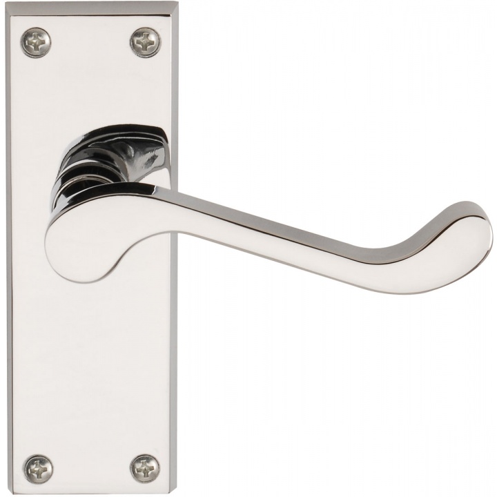 Premier Victorian Scroll Latch Door Handles Polished Chrome Selco