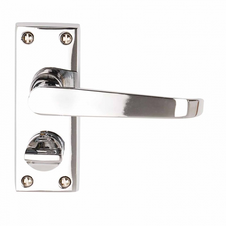 Victorian Privacy Door Handles Polished Chrome Selco 9180