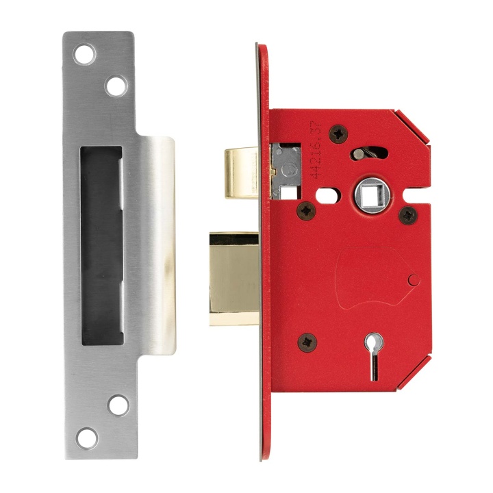 Strongbolt 5 Lever Mortice Sashlock 3 Polished Brass Selco 4013