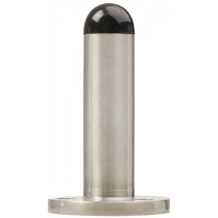 Cylinder Doorstop Satin Chrome Plated 63mm