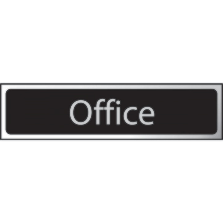 Office Sign Black 200 x 50mm | Selco