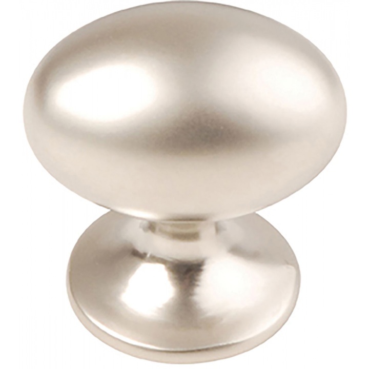 Cupboard Oval Knob Brushed Nickel 35mm | Selco