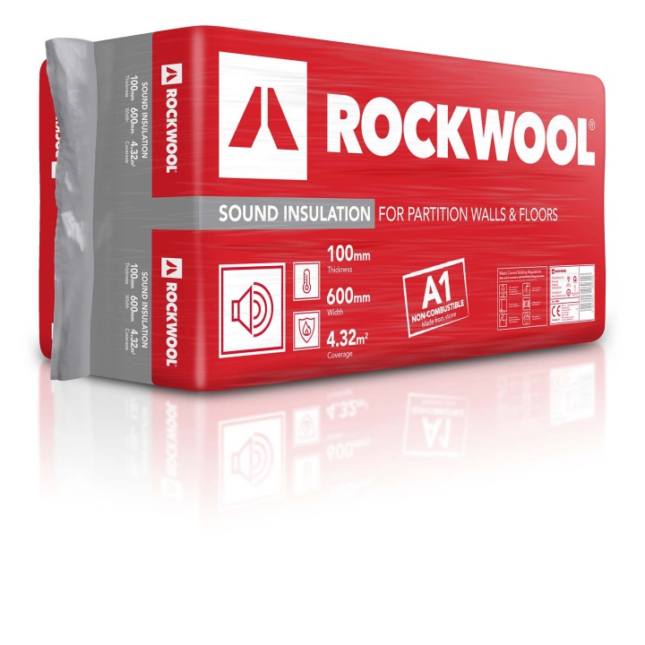 Rockwool Sound Insulation Slab 1200 x 600 x 100mm 4.32m² | Selco