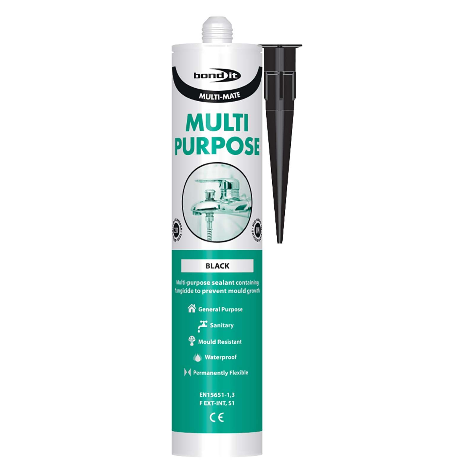 Bond It Multi Purpose Silicone Black 300ml Selco