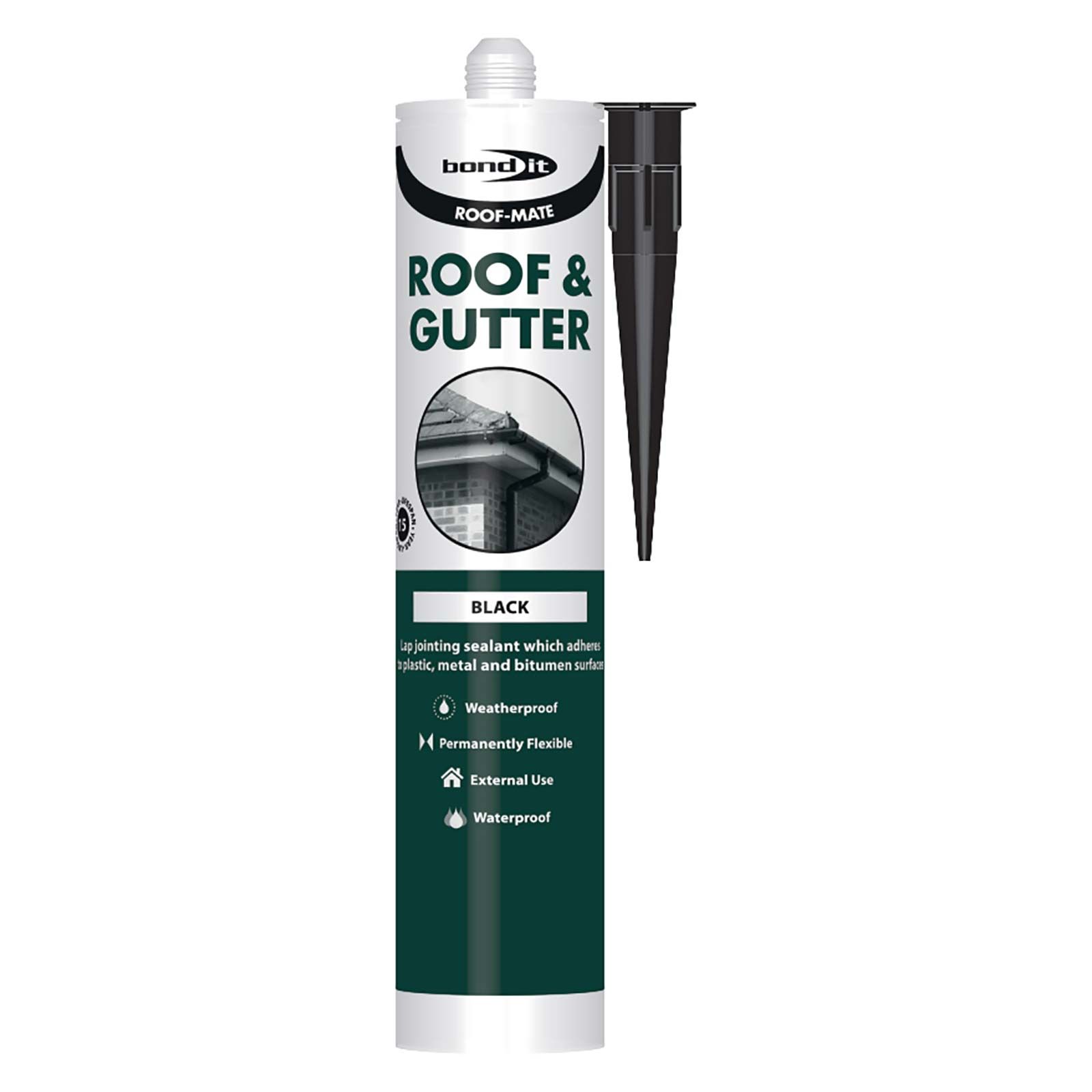 Bond It Roof Gutter Sealant Black 300ml Selco