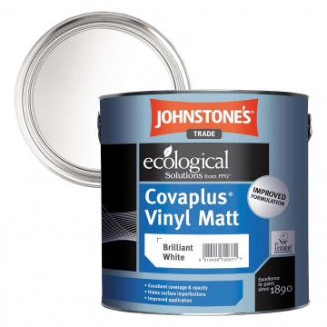 Johnstones Covaplus Vinyl Matt Emulsion Brilliant White 2.5ltr | Selco