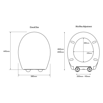 Croydex Constance Flexi Fix Soft Close White Toilet Seat | Selco