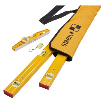 Stabila 5 Piece Spirit Level Set with Keyring & Carry Bag | Measuring ...