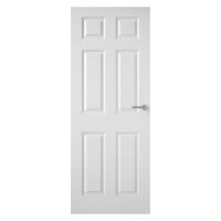 6 Panel Smooth Internal Fire Door FD30 1981 x 762 x 44mm (6'6" x 2'6")