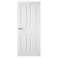 4 Panel Smooth Internal FD30 Fire Door 762 x 1981 x 44mm