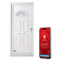 Smart Security Carolina Half Moon Right-Hung uPVC Door & Frame 2085 x 920mm