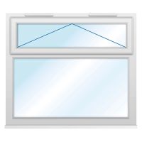 uPVC Window Obscure Glazed Top Opening 1190 x 1040mm