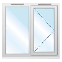 uPVC Window  Clear Glazed Right Hung 1190 x 1040mm